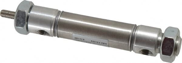Norgren - 1" Stroke x 3/4" Bore Double Acting Air Cylinder - 1/8 Port, 1/4-28 Rod Thread - Exact Tooling