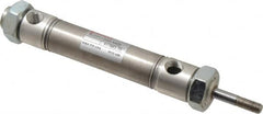 Norgren - 1-1/2" Stroke x 3/4" Bore Double Acting Air Cylinder - 1/8 Port, 1/4-28 Rod Thread - Exact Tooling
