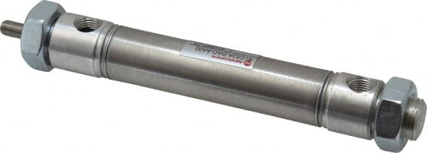 Norgren - 3" Stroke x 3/4" Bore Double Acting Air Cylinder - 1/8 Port, 1/4-28 Rod Thread - Exact Tooling