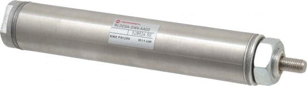 Norgren - 3" Stroke x 1-1/16" Bore Single Acting Air Cylinder - 1/8 Port, 5/16-24 Rod Thread - Exact Tooling