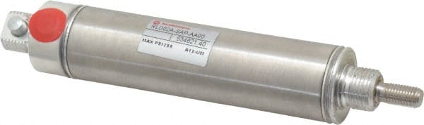 Norgren - 2" Stroke x 1-1/16" Bore Single Acting Air Cylinder - 1/8 Port, 5/16-24 Rod Thread - Exact Tooling