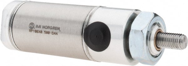 Norgren - 1/2" Stroke x 1-1/16" Bore Double Acting Air Cylinder - 1/8 Port, 5/16-24 Rod Thread - Exact Tooling