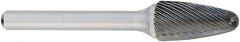 OSG - 6mm Cut Diam, 6mm Shank Diam, Tree Head Fluted Cut Burr - Carbide, Point End, 16mm LOC, 50mm OAL - Exact Tooling