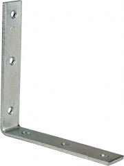 Value Collection - 6" Long x 1-1/4" Wide, Steel, Corner Brace - Zinc Plated - Exact Tooling