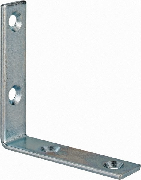 Value Collection - 2-1/2" Long x 0.620" Wide, Steel, Corner Brace - Zinc Plated - Exact Tooling