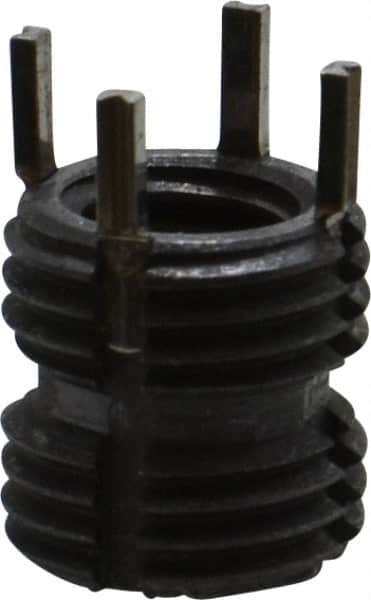 Recoil - M8x1.25 Internal, M12x1.25 External, 12mm Insert Length, Thin Wall Keylocking Thread Inserts - Stainless Steel, Passivated Finish, Grade 303 - Exact Tooling