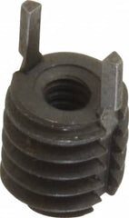 Recoil - #6-32 Internal, 5/16-18 External, 7.8mm Insert Length, Extra Heavy Duty Keylocking Thread Inserts - Carbon Steel, Zinc Phosphate Finish, Grade C1215 - Exact Tooling
