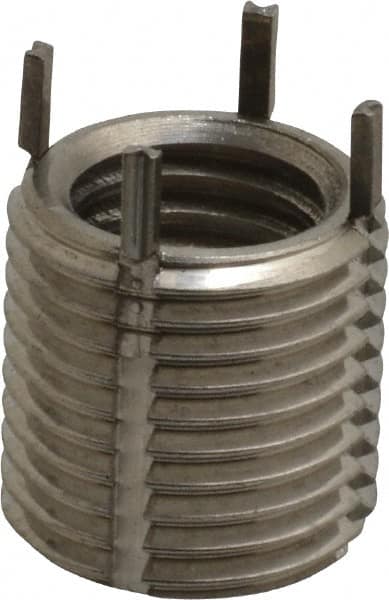 Recoil - M12x1.75 Internal, M16x1.50 External, 16mm Insert Length, Thin Wall Keylocking Thread Inserts - Stainless Steel, Passivated Finish, Grade 303 - Exact Tooling