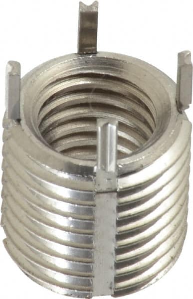 Recoil - M10x1.50 Internal, M14x1.50 External, 14mm Insert Length, Thin Wall Keylocking Thread Inserts - Stainless Steel, Passivated Finish, Grade 303 - Exact Tooling