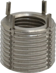 Recoil - 1/2-20 Internal, 3/4-16 External, 5/8" Insert Length, Heavy Duty Keylocking Thread Inserts - Stainless Steel, Passivated Finish, Grade 303 - Exact Tooling