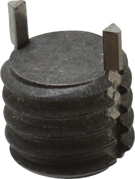 Recoil - 3/8-16 External, 7.8mm Insert Length, Solid Keylocking Thread Inserts - Carbon Steel, Zinc Phosphate Finish, Grade C1215 - Exact Tooling