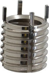 Recoil - 1/2-13 Internal, 5/8-11 External, 5/8" Insert Length, Thin Wall Keylocking Thread Inserts - Stainless Steel, Passivated Finish, Grade 303 - Exact Tooling