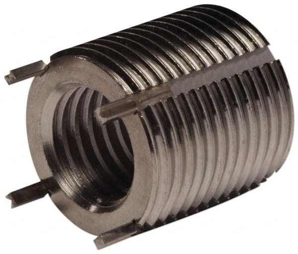 Recoil - #6-32 Internal, 5/16-18 External, 7.8mm Insert Length, Extra Heavy Duty Keylocking Thread Inserts - Stainless Steel, Passivated Finish, Grade 303 - Exact Tooling