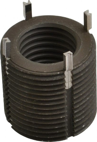 Recoil - M20x2.50 Internal, M30x2.00 External, 30mm Insert Length, Heavy Duty Keylocking Thread Inserts - Carbon Steel, Zinc Phosphate Finish, Grade C1215 - Exact Tooling