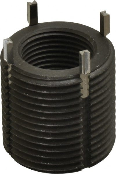 Recoil - M20x1.50 Internal, M30x2.00 External, 30mm Insert Length, Heavy Duty Keylocking Thread Inserts - Carbon Steel, Zinc Phosphate Finish, Grade C1215 - Exact Tooling