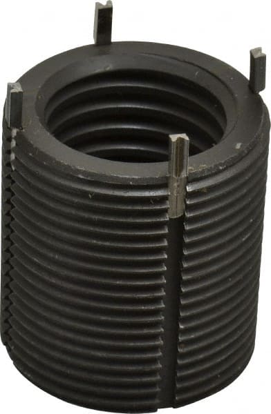 Recoil - 1-1/8 - 7 Internal, 1-1/2 - 12 External, 1-5/8" Insert Length, Heavy Duty Keylocking Thread Inserts - Carbon Steel, Zinc Phosphate Finish, Grade C1215 - Exact Tooling