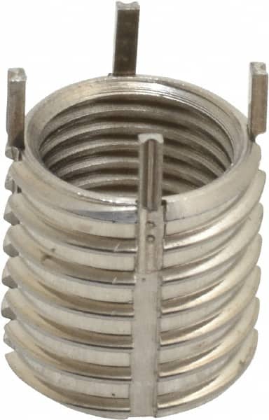 Recoil - 1/2-20 Internal, 5/8-11 External, 5/8" Insert Length, Thin Wall Keylocking Thread Inserts - Stainless Steel, Passivated Finish, Grade 303 - Exact Tooling