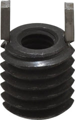 Recoil - M4x0.70 Internal, M8x1.25 External, 8mm Insert Length, Heavy Duty Keylocking Thread Inserts - Carbon Steel, Zinc Phosphate Finish, Grade C1215 - Exact Tooling