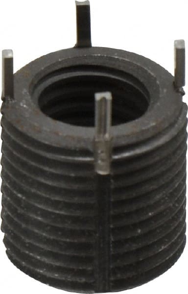 Recoil - M12x1.75 Internal, M18x1.50 External, 18mm Insert Length, Heavy Duty Keylocking Thread Inserts - Carbon Steel, Zinc Phosphate Finish, Grade C1215 - Exact Tooling