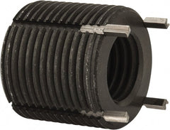 Recoil - 3/4-10 Internal, 1-1/4 - 12 External, 1-1/8" Insert Length, Extra Heavy Duty Keylocking Thread Inserts - Carbon Steel, Zinc Phosphate Finish, Grade C1215 - Exact Tooling