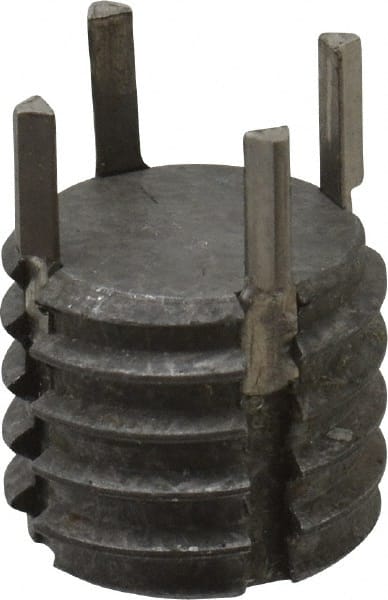 Recoil - 7/16-14 External, 9.4mm Insert Length, Solid Keylocking Thread Inserts - Carbon Steel, Zinc Phosphate Finish, Grade C1215 - Exact Tooling