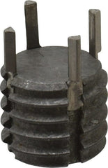 Recoil - 7/16-14 External, 9.4mm Insert Length, Solid Keylocking Thread Inserts - Carbon Steel, Zinc Phosphate Finish, Grade C1215 - Exact Tooling