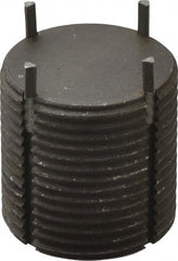 Recoil - 1-1/4 - 12 External, 1-1/4" Insert Length, Solid Keylocking Thread Inserts - Carbon Steel, Zinc Phosphate Finish, Grade C1215 - Exact Tooling