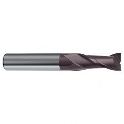 10mm Dia. x 72mm Overall Length 2-Flute Square End Solid Carbide SE End Mill-Round Shank-Center Cut-Firex - Exact Tooling