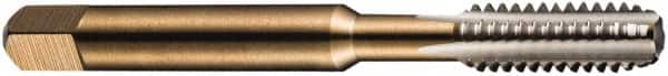 DORMER - 9/16-16 BSF 4 Flute Bright Finish High Speed Steel Straight Flute Machine Tap - Taper, Right Hand Thread, 95mm OAL, 25mm Thread Length, Oversize - Exact Tooling