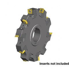 Kennametal - Arbor Hole Connection, 0.63" Cutting Width, 2.042" Depth of Cut, 160mm Cutter Diam, 1.5748" Hole Diam, 10 Tooth Indexable Slotting Cutter - KSSM Toolholder, SP.T 10T3.. Insert, Neutral Cutting Direction - Exact Tooling