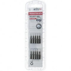 Wiha - 2mm Hex Screwdriver Bit - 1/4" Drive, 1" OAL - Exact Tooling