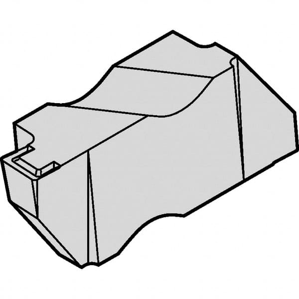 Kennametal - 2M140NG K Grade KCU25, 1.4mm Cutting Width Carbide Grooving Insert - 1.27mm Max Depth of Cut, Left Hand, 0.09mm Corner Radius, AlTiN Finish - Exact Tooling