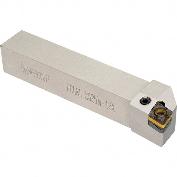 Iscar - PCLN, Right Hand Cut, 1-1/4" Shank Height x 1-1/4" Shank Width, Negative Rake Indexable Turning Toolholder - 6" OAL, CNMX Insert Compatibility, Series Heliturn - Exact Tooling