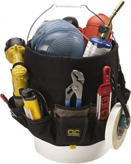 CLC - 48 Pocket Black & Brown Polyester Bucket Tool Organizer - 4" Deep - Exact Tooling