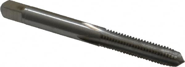 Made in USA - M6x1.00 Metric Coarse 4 Flute Bright Finish High Speed Steel Straight Flute Standard Hand Tap - Plug, Right Hand Thread, 2-1/2" OAL, 1" Thread Length, H11 Limit, 0.005" Oversize - Exact Tooling