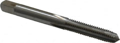 Made in USA - M6x1.00 Metric Coarse 4 Flute Bright Finish High Speed Steel Straight Flute Standard Hand Tap - Plug, Right Hand Thread, 2-1/2" OAL, 1" Thread Length, H11 Limit, 0.005" Oversize - Exact Tooling