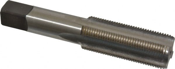 Kennametal - 1-14 UNS 3B 4 Flute Bright Finish High Speed Steel Straight Flute Standard Hand Tap - Bottoming, Right Hand Thread, 5.13" OAL, 2-1/2" Thread Length, H4 Limit, Oversize - Exact Tooling