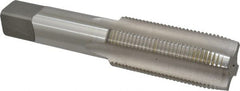 Kennametal - 1-1/8 - 12 UNF 3B 4 Flute Bright Finish High Speed Steel Straight Flute Standard Hand Tap - Plug, Right Hand Thread, 5.44" OAL, 2.563" Thread Length, H4 Limit, Oversize - Exact Tooling