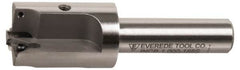 Everede Tool - 1-5/16 Inch Diameter, Interchangeable Pilot, Straight 1/2 Inch Shank Diameter, 3 Insert, Indexable Counterbore - 3.2 Inch Overall Length, TPGH 215 Insert, 5/16 Inch Pilot Hole Diameter Compatibility - Exact Tooling