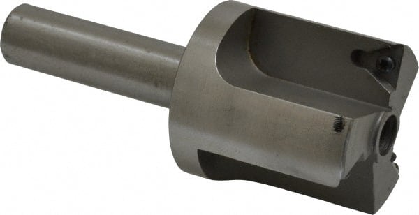 Everede Tool - 1-7/16 Inch Diameter, Interchangeable Pilot, Straight 1/2 Inch Shank Diameter, 3 Insert, Indexable Counterbore - 3.2 Inch Overall Length, TPGH 215 Insert, 5/16 Inch Pilot Hole Diameter Compatibility - Exact Tooling