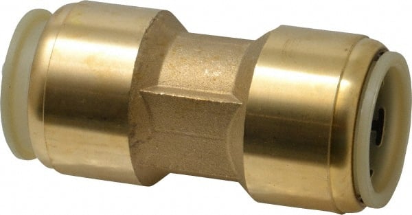 Watts - 1" Outside Diam, Brass Push-to-Connect Tube Union - Tube to Tube Connection, EPDM O-Ring - Exact Tooling