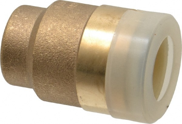 Watts - 1/2" Outside Diam, Brass Push-to-Connect Tube End Stop - Tube to Tube Connection, EPDM O-Ring - Exact Tooling