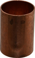 Mueller Industries - 1-1/4" Wrot Copper Pipe Coupling without Stop - C x C, Solder Joint - Exact Tooling