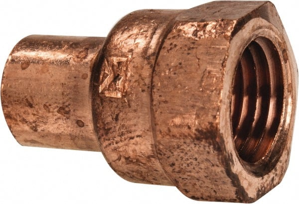 Mueller Industries - 1/4" Wrot Copper Pipe Adapter - C x F, Solder Joint - Exact Tooling