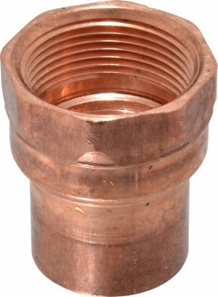 Mueller Industries - 1-1/4" Wrot Copper Pipe Adapter - C x F, Solder Joint - Exact Tooling