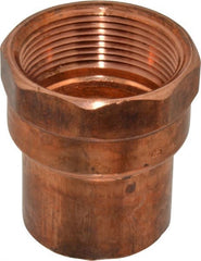 Mueller Industries - 1-1/2" Wrot Copper Pipe Adapter - C x F, Solder Joint - Exact Tooling