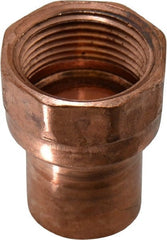 Mueller Industries - 1" Wrot Copper Pipe Adapter - FTG x F, Solder Joint - Exact Tooling