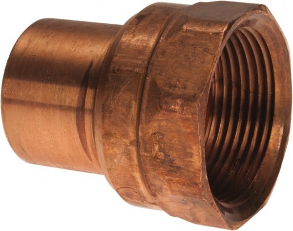 Mueller Industries - 1-1/4" Wrot Copper Pipe Adapter - FTG x F, Solder Joint - Exact Tooling