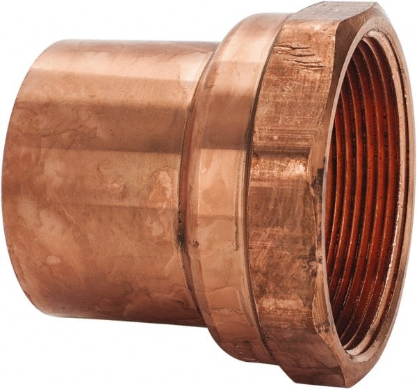 Mueller Industries - 2" Wrot Copper Pipe Adapter - FTG x F, Solder Joint - Exact Tooling