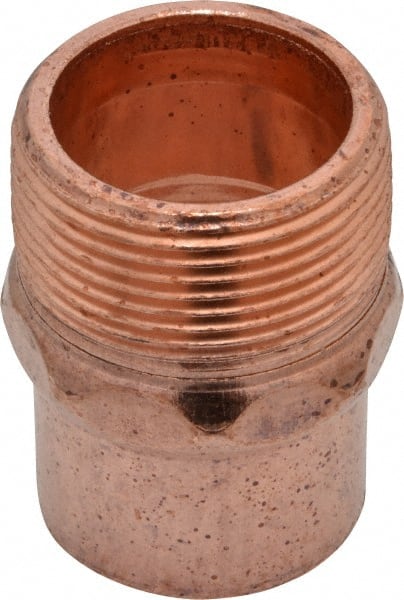 Mueller Industries - 1-1/4" Wrot Copper Pipe Adapter - C X M, Solder Joint - Exact Tooling